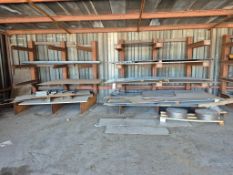 (2) INDUSTRIAL HEAVY-DUTY CANTILEVER SHEET RACKS WITH CONTENTS - MULTI-TIER *CONTENTS INCLUDED