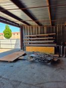 HEAVY-DUTY SINGLE-SIDED VERTICAL BAR & PIPE RACK WITH ASSORTED PIPE, SHEET AND BARSTOCK