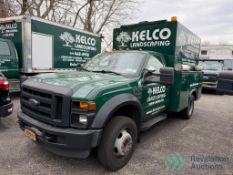 2008 FORD F-450 FLATBED TRUCK - 6.4L POWER STROKE DIESEL, DRW, AUTOMATIC, 12' BED