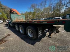 2009 KENWORTH T800 FLATBED TRUCK W/ PALFINGER PK36002 KNUCKLE BOOM - TANDEM AXLE CRANE TRUCK
