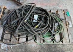 LARGE LOT OF ASSORTED MIG WELDING GUNS AND HOSES