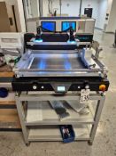 2017 FRITSCH SD 903.210.115 SEMI-AUTOMATIC STENCIL PRINTER - 115V, 530X460 MM PRINT AREA WITH STAND