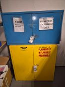 JUSTRITE 25300 30-GALLON FLAMMABLE LIQUID STORAGE CABINET AND STORAGE CABINET *CONTENTS NOT INCLUDED