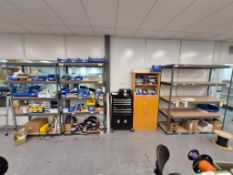 (3) INDUSTRIAL HEAVY-DUTY BOLTLESS RIVET SHELVING - WAREHOUSE STORAGE UNITS WITH WOOD DECKING
