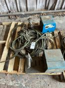 (2) MILLER 22A 24V WIRE FEEDERS WITH LARGE ASSORTMENT OF MIG WELDING GUNS, LEADS, AND HOSES