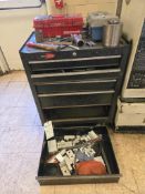5-DRAWER TOOL BOX WITH CONTENTS - TOOLING & HARDWARE