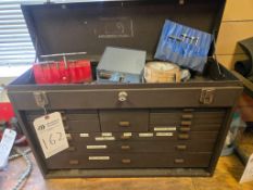 TOOL BOX WITH CONTENTS - HAND TOOLS, MACHINE TOOLING