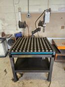FLEX ARM A-32 PNEUMATIC ARTICULATING TAPPING / ASSEMBLY ARM WITH 3'X3' TABLE