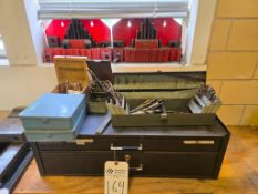 TOOL BOX WITH CONTENTS - DRILL BITS, END MILLS