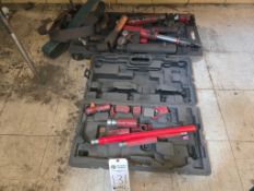 HEAVY-DUTY AUTOMOTIVE BODY REPAIR HYDRAULIC RAM KIT W/ SPREADER & EXTENSIONS