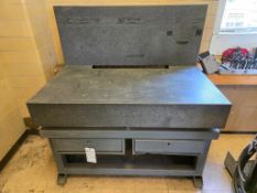 GRANITE SURFACE PLATE W/ CABINET & CONTENTS