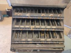 DRILL BIT ORGANIZER W/ CONTENTS