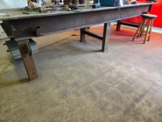 STEEL WELDING WORK BENCH 144"L X 48"W X 36"T