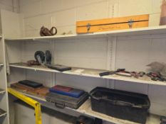 CONTENTS OF (3) SHELVES - METROLOGY EQUIPMENT TOOLS & HARDWARE