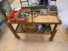 METAL WORK BENCH W/ TOOLING & COLLET CONTENTS