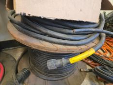 ASSORTED HEAVY-DUTY LAYFLAT HOSES, POWER CABLES & SPOOLS
