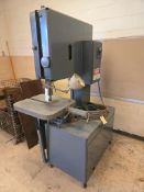GROB 4V-24 INDUSTRIAL VERTICAL BAND SAW W/ SPARE BLADES & PARTS