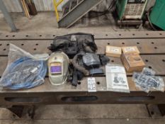 MILLER T94-R PAPR POWERED AIR PURIFYING RESPIRATOR WELDING HELMET SYSTEM W/ EXTRAS FILTERS & SCREENS