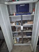 STORAGE CABINET FILLED WITH ASSORTED TOOLS & TOOLING - ASSORTED TAP, DIES, & TOOLING