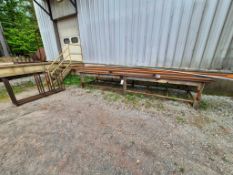 HEAVY DUTY STEEL WELDING TABLE AND STORAGE RACK WITH CONTENTS
