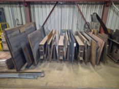 HEAVY-DUTY VERTICAL STEEL PLATE STORAGE RACK - MULTI-SLOT *CONTENTS NOT INCLUDED