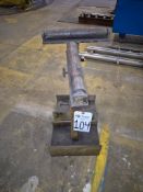 CUSTOM HEAVY-DUTY ADJUSTABLE MATERIAL ROLLER STANDS - PAIR, STEEL ROLLERS, WELDED BASE