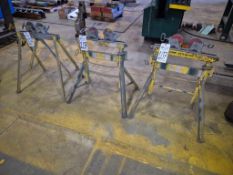 SUMNER HEAVY-DUTY ADJUSTABLE PIPE STANDS - SET OF (3), ROLLER V-HEADS