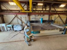 2018 FLOW M500 4020 XD 5-AXIS CNC WATERJET SYSTEM - 13' X 6.5', 94K PUMP, HOPPER & CHILLER