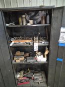 ASSORTED MACHINE SHOP TOOLS, TOOLING, & STORAGE CABINET