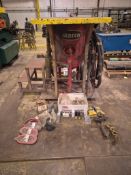 2008 MARCO M6-934 PORTABLE ABRASIVE BLASTING POT WITH CUSTOM STEEL STAND & ACCESSORIES - 125 PSI