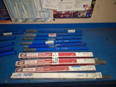 ASSORTED TIG WELDING FILLER RODS - HARRIS 4043, 308L, 316L, 625 ALLOYS