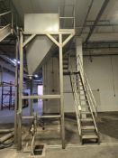 350 GALLON STAINLESS STEEL DUMP HOPPER W/ MEZZANINE ASSEMBLY