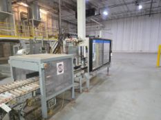 WEXXAR WF-20T CASE ERECTOR W/ (2) OUTFEED CONVEYOR SYSTEMS & (2) WEXXAR BEL 250 CASE TAPERS