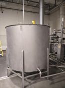 1,200 GALLON STAINLESS STEEL DUAL SPLIT LID CONE BOTTOM TANK