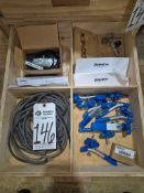 ASSORTED CNC ROUTER ACCESSORY LOT - CLAMPS, CABLES, FIXTURING COMPONENTS