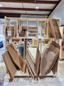 CUSTOM BUILT CARDBOARD BOX STORAGE RACK - 74.5