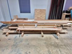 ASSORTED HARDWOOD PLANKS OF VARIOUS TYPES