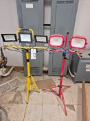 (2) LED TWIN & TRI-HEAD WORK LIGHTS WITH TRIPODS