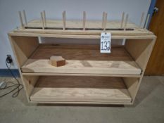 CUSTOM BUILT MOBILE WOODEN MULTI-PEG DRYING RACK & CART - HEAVY-DUTY CASTERS