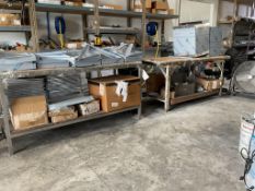 (2) INDUSTRIAL HEAVY-DUTY WOOD SHOP WORK TABLE - (81