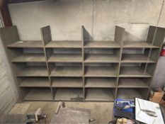 HEAVY DUTY INDUSTRIAL STEEL ADJUSTABLE SHELVING – 9' WIDE X 7' TALL