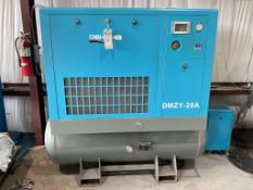 2021 DEHAHA DMZY-20A 15KW ROTARY SCREW COMPRESSOR LOT WITH 1.6 MPA AIR TANK