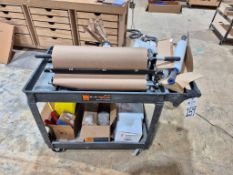 MOBILE PACKING SHIPPING STATION - PAPER ROLL DISPENSER, STRAPPING TOOL, SUPPLIES