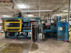 IMPCO MA700-FA125 700-TON HORIZONTAL PLASTIC INJECTION MOLDING MACHINE