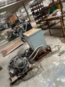 ACME 45 KVA TRANSFORMER, GE 20 HP MOTOR, AND INDUSTRIAL DRUM VACUUM SYSTEMS