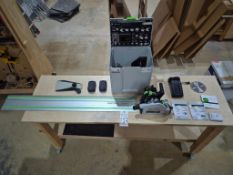 FESTOOL TSC 55 K CORDLESS PLUNGE CUT TRACK SAW W/ FS 1400/2 GUIDE RAIL, 18V/36V, 160MM BLADE