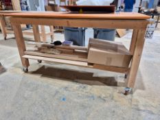 CUSTOM HEAVY-DUTY MOBILE WOODEN WORKBENCH - 80