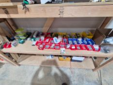 ASSORTED INDUSTRIAL FASTENERS & HARDWARE W/ PLASTIC STORAGE BINS