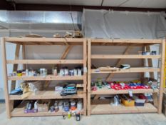 (2) CUSTOM BUILT HEAVY-DUTY WOODEN STORAGE SHELFS - 5-TIER, APPROX 96