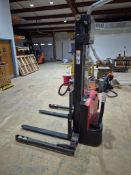 BIG JOE S-22-116 ELECTRIC WALKIE STRADDLE STACKER - 2200 LB CAPACITY, 116